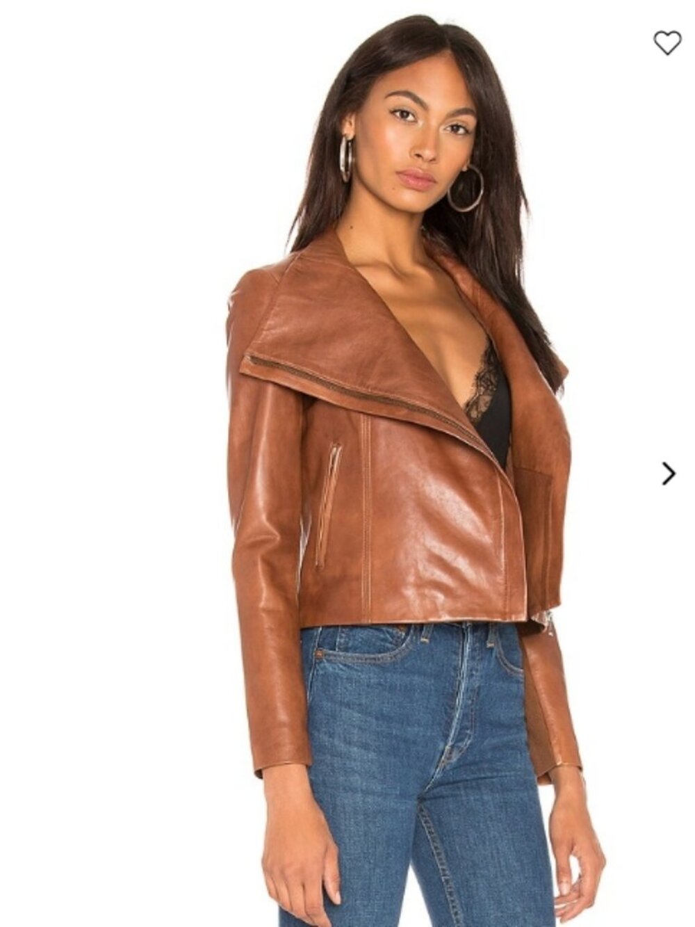 NWOT/Flawless! LAMARQUE Talia Leather Jacket Moto Black Size M